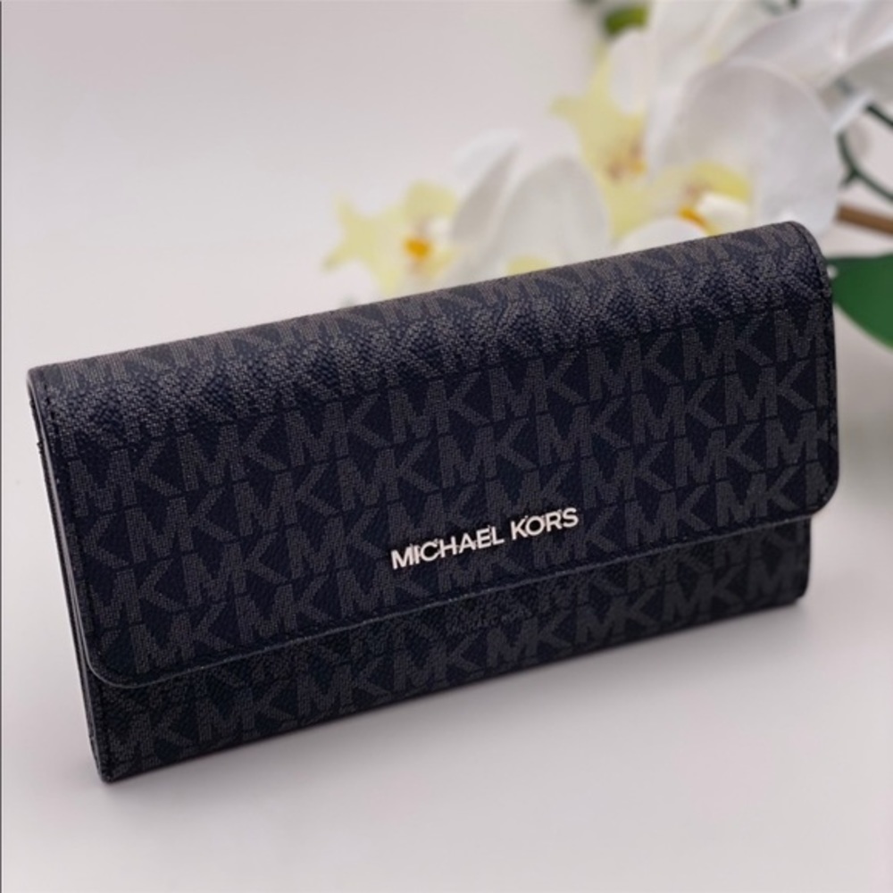 Michael Kors Trifold Wallet Signature Black - Picture 14 of 14